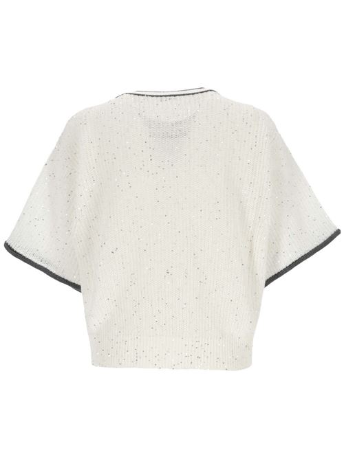 White linen woman top Brunello Cucinelli | MCO555900C159